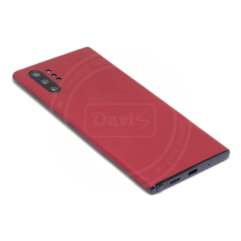 Dán da điện thoại Galaxy Note 10 Plus da bò thật cao cấp - Chính hãng Davis.