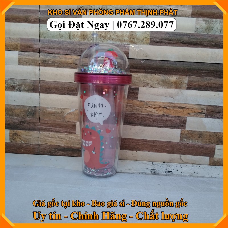 [HCM]BÌNH ĐỰNG NƯỚC KHỦNG LONG 3D CUTE 500ML