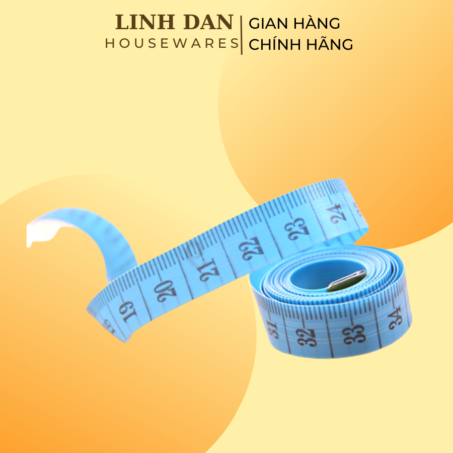 Thước Dây Mềm 1.5M, Thước Đo Eo Bụng Chiều Cao May Đồ Tiện Lợi