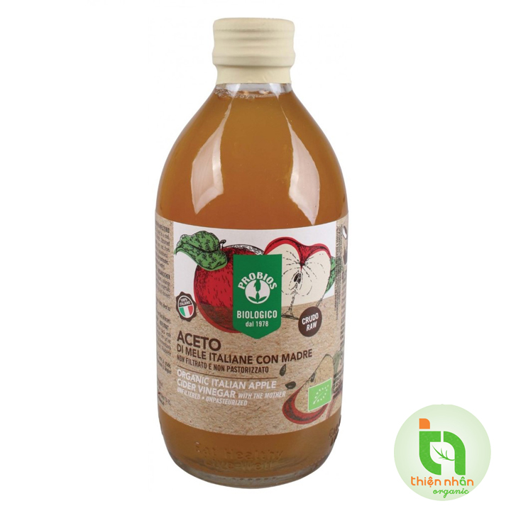 Giấm Táo Hữu Cơ Có Giấm Cái 500ml ProBios Organic Italian Apple Cider Vinegar With The Mother