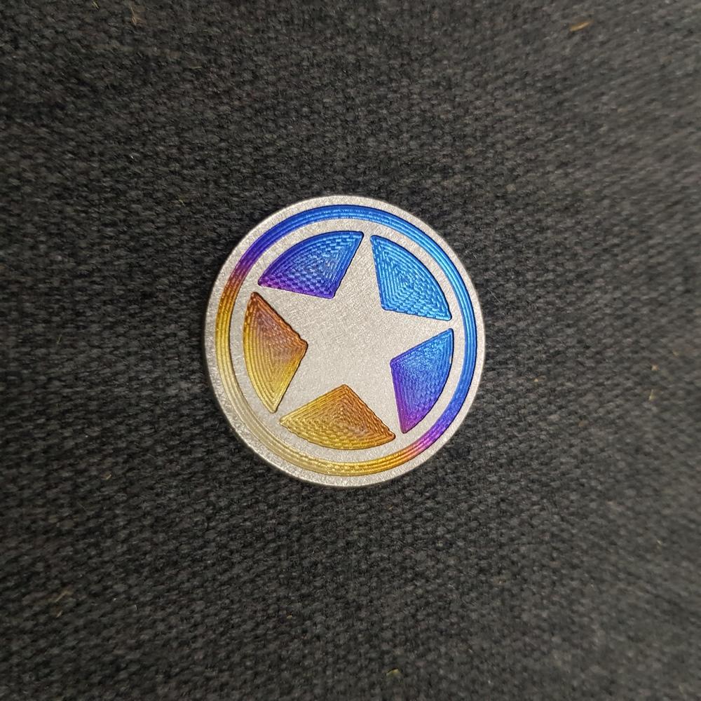 [LOGO KHIÊN Captain America] TEM TITAN LOGO HÌNH KHIÊN TRÒN ĐỘI TRƯỞNG MỸ TRANG TRÍ DÁN XE SIÊU CHẮC (100% TITAN)