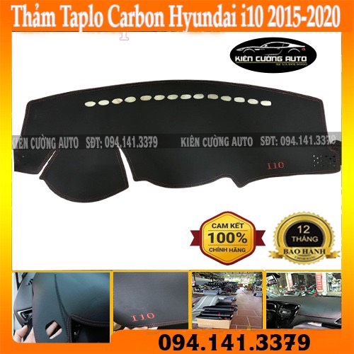 [ BẢO HÀNH 2 NĂM ] Thảm Taplo Carbon Hyundai i10 2015-2020