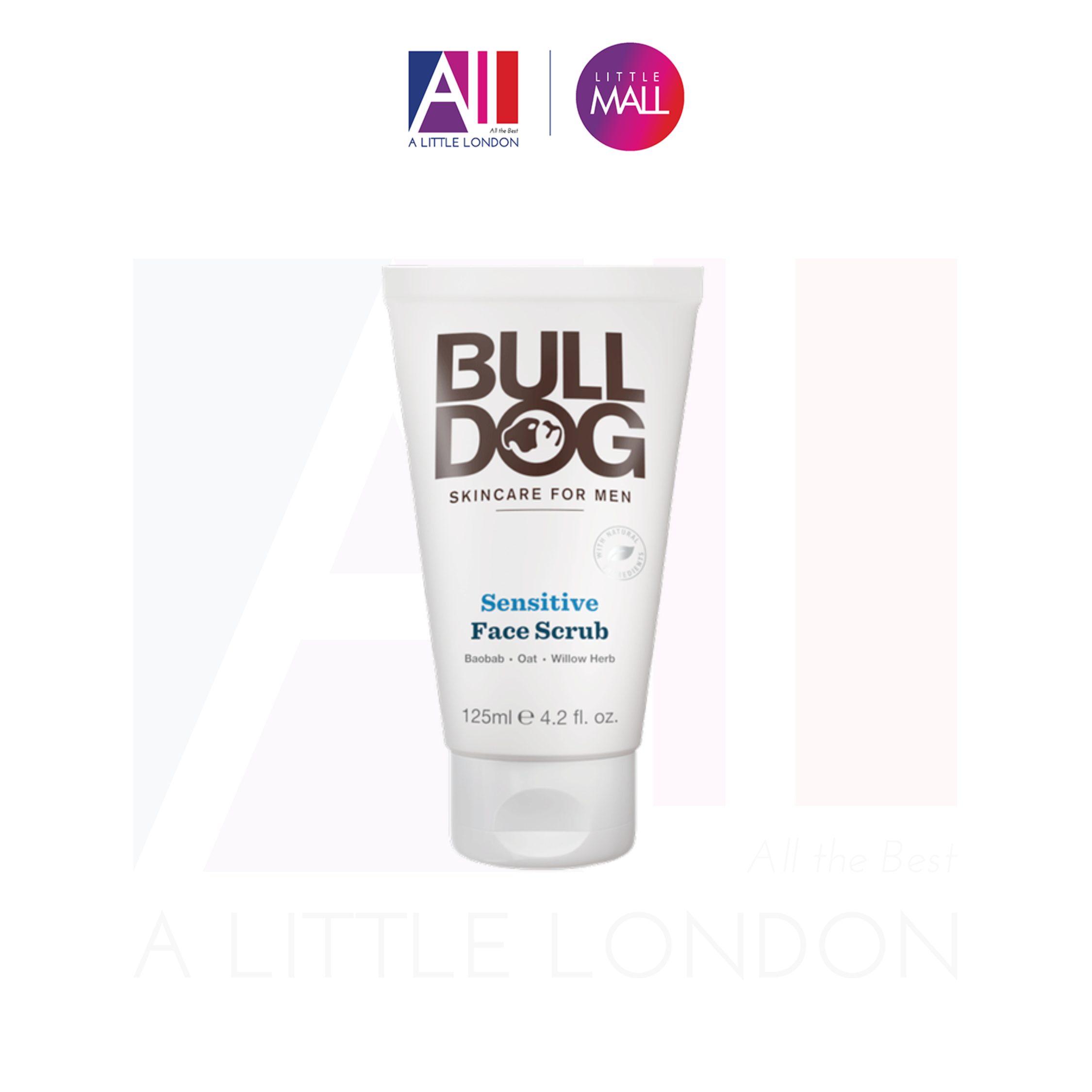 Tẩy da chết da nhạy cảm cho nam Bulldog Sensitive Face Scrub 125ml Bill Anh