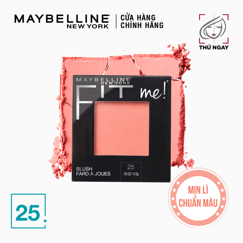 Phấn má hồng mịn lì chuẩn màu Maybelline Fit Me Blush 4.5g nhập khẩu