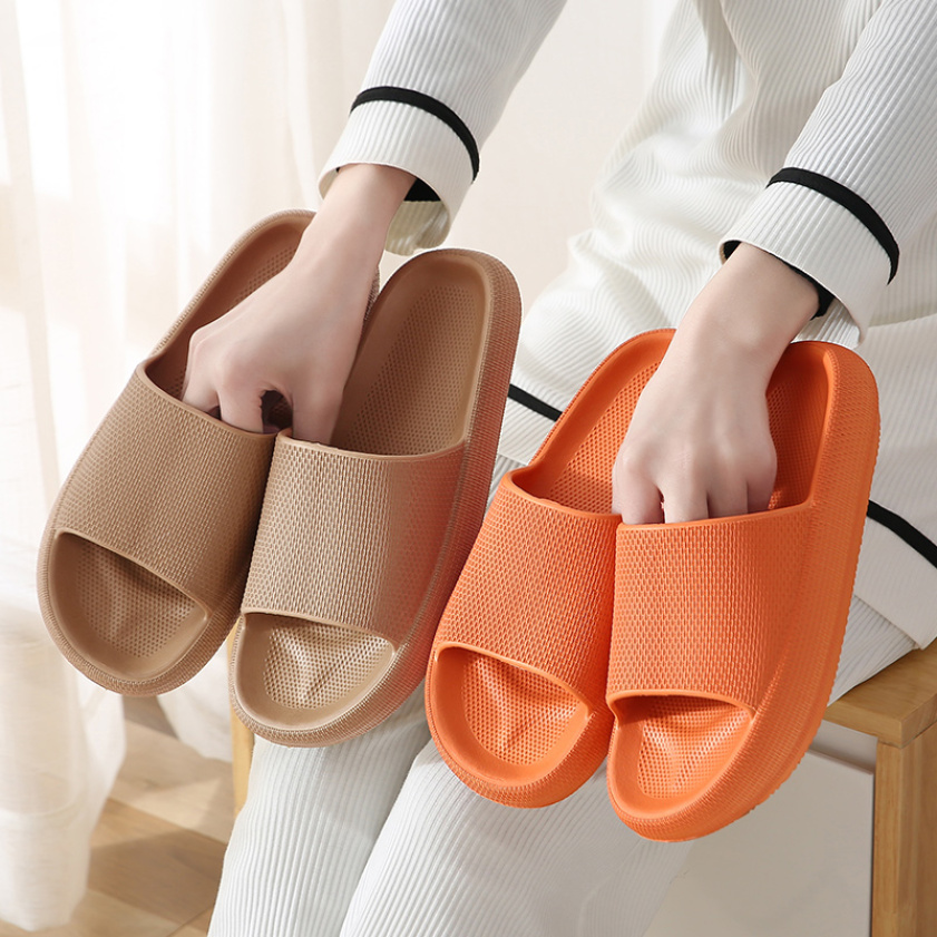 Dép Nữ Đế Bánh Mì Màu Trơn Đế Cao 4cm Siêu Êm Siêu Nhẹ giá rẻ