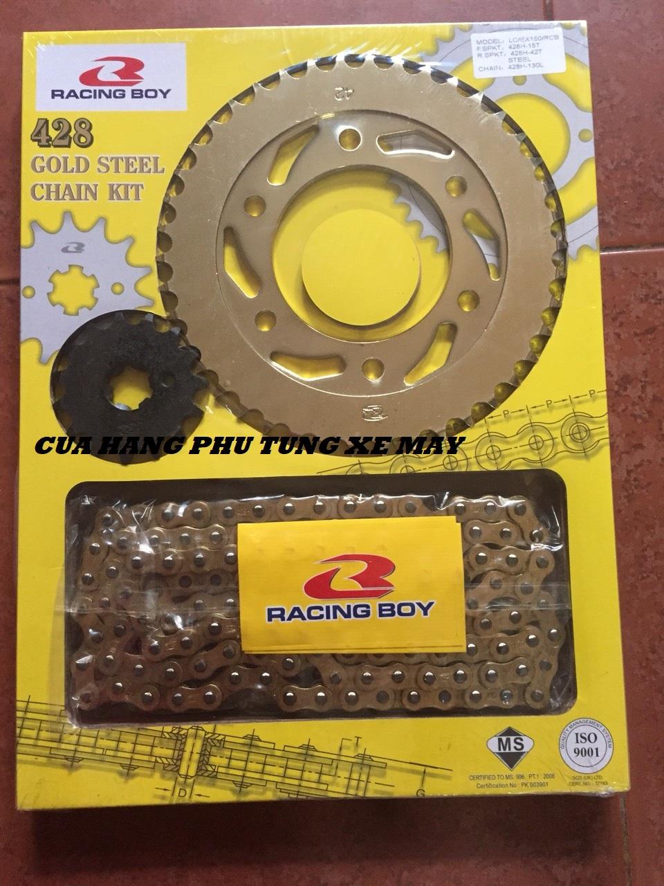 Bộ sên nhông dĩa RCB vàng cao cấp cho xe Exciter 135/ Exciter 150