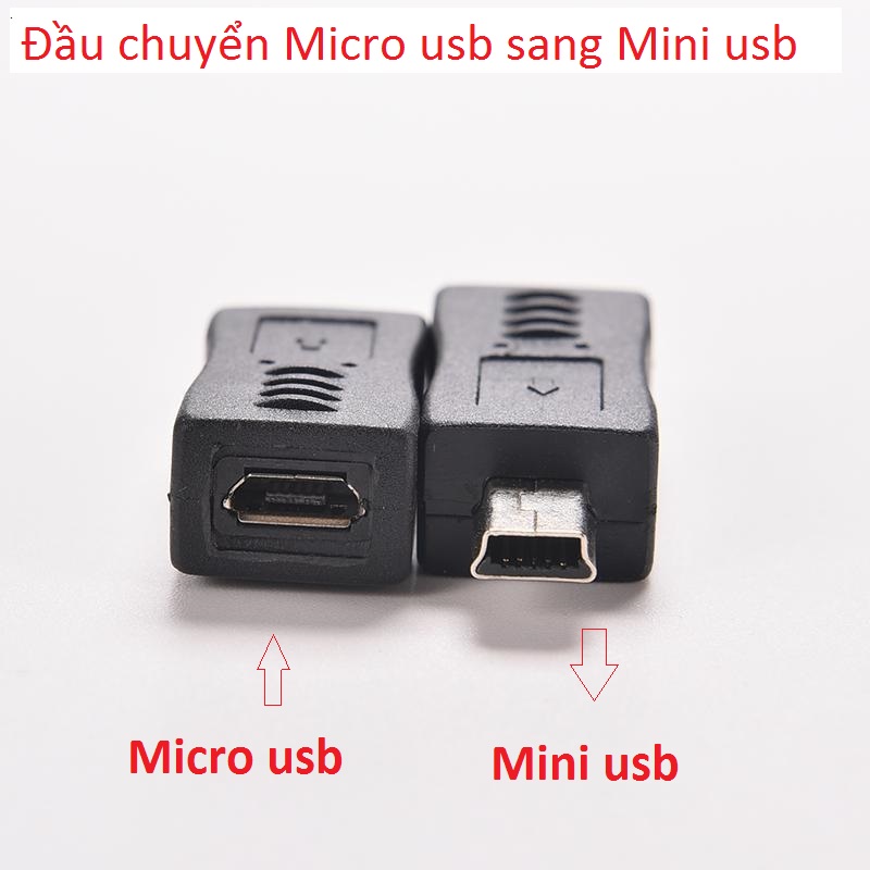 Micro USB to Mini USB Adapter - Mini USB to Micro USB Adapter Left and Right Angles