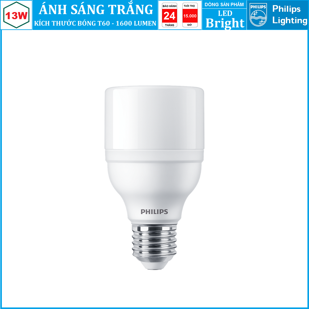BÓNG ĐÈN LED BRIGHT PHILIPS 13W E27 1CT/12 APR ( THAY THẾ CHO BÓNG COMPACT )