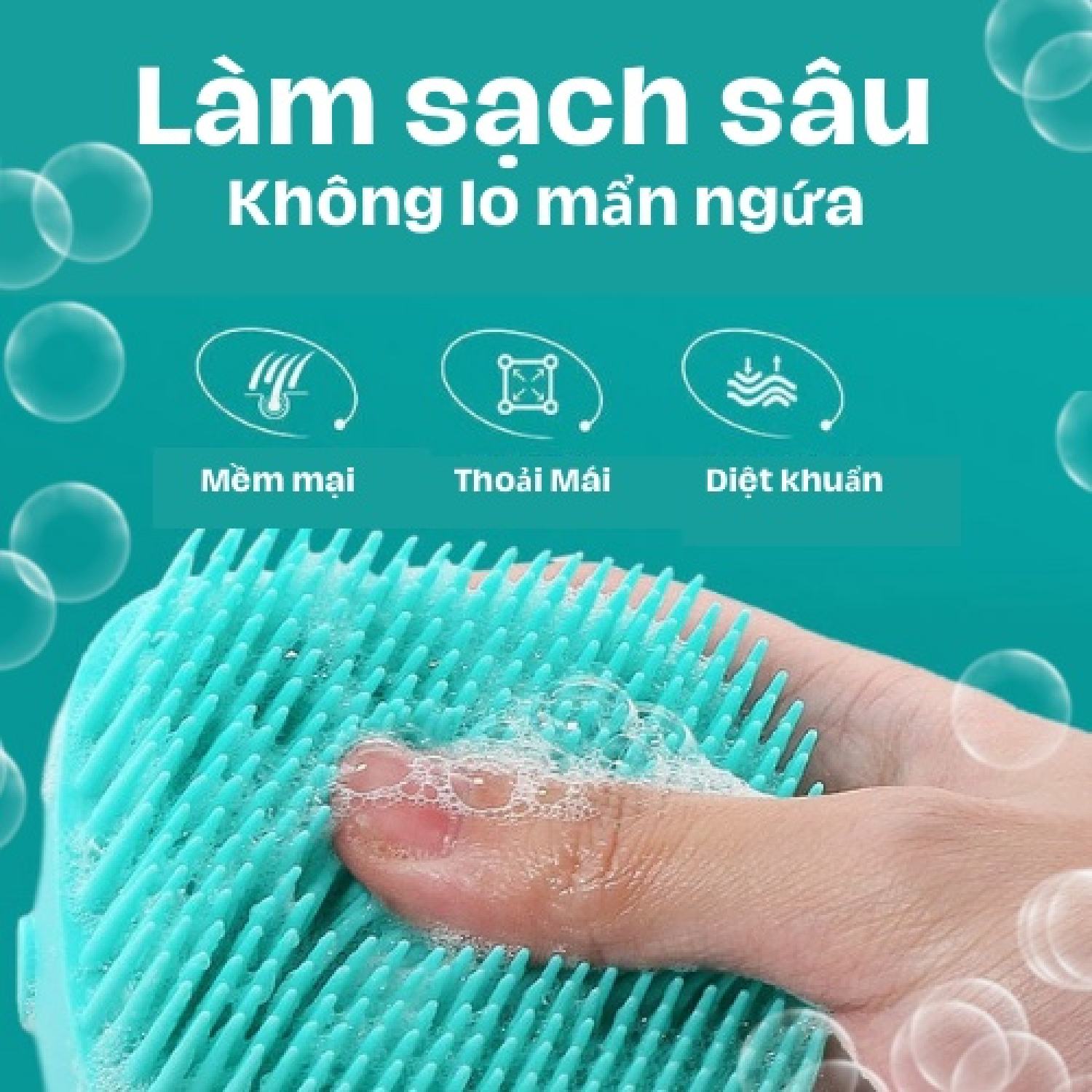 Bông Tắm Silicon Tạo Bọt & mɑssage Cho Chó Mèo
