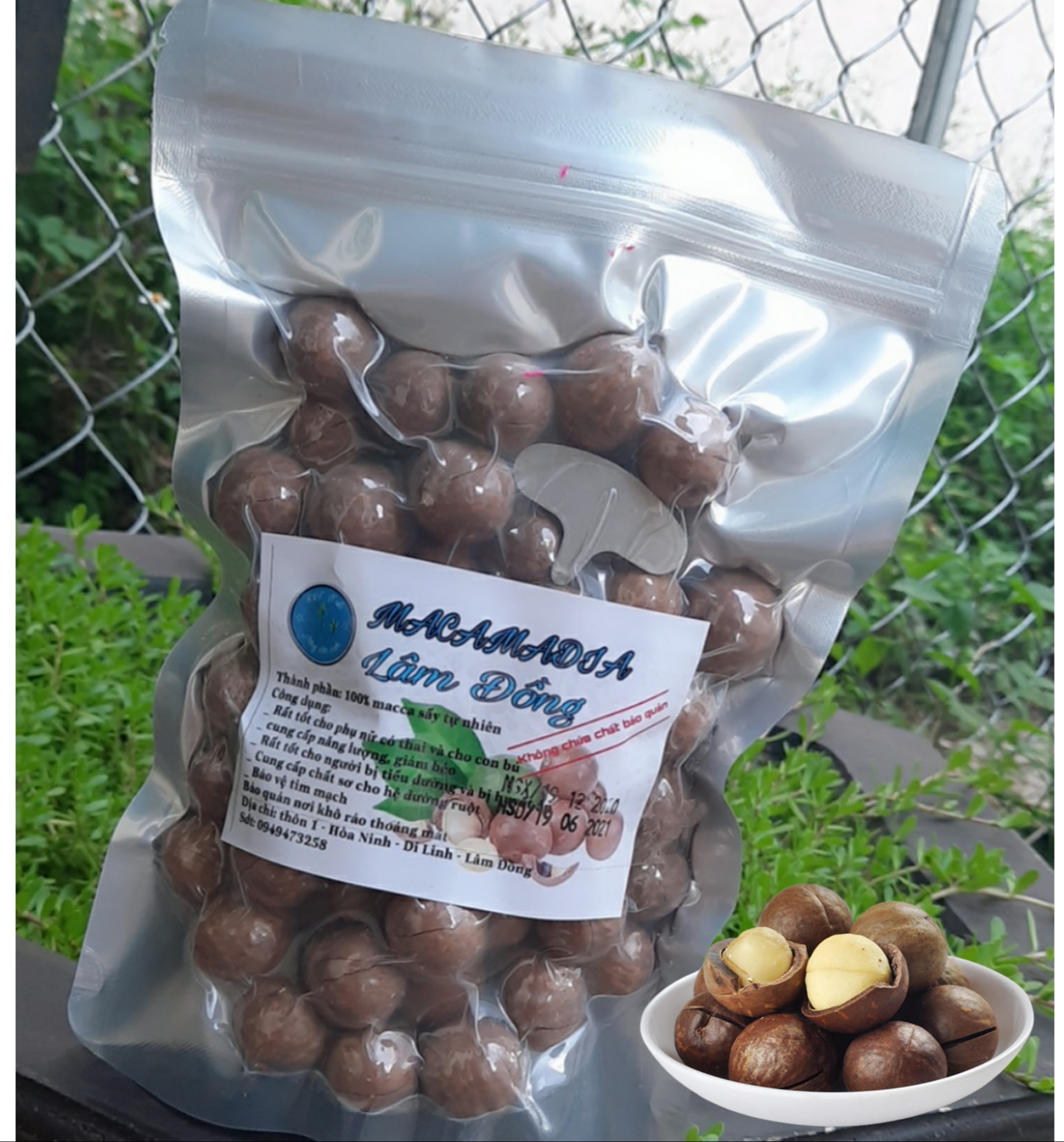 1kg hạt macca Lâm Đồng  sấy chín [zise nhỏ]