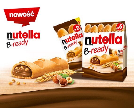 Bánh quy nhân socola hạt phỉ Nutella B-Ready hộp 132gr (6 bánh)