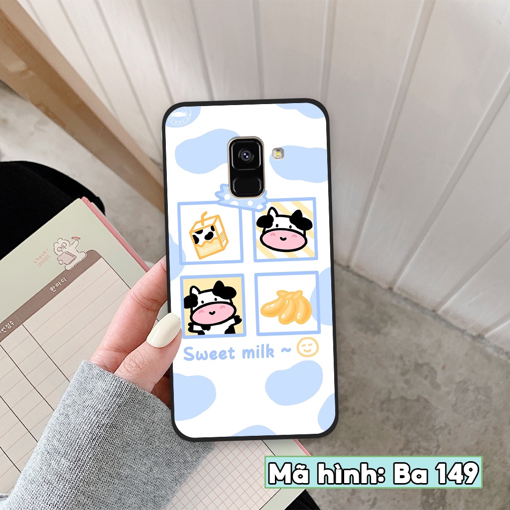 Ốp lưng Samsung Galaxy A8 2018 / A8 Plus / A8+, ốp điện thoại samsung hình bò sữa dễ thương, thời trang