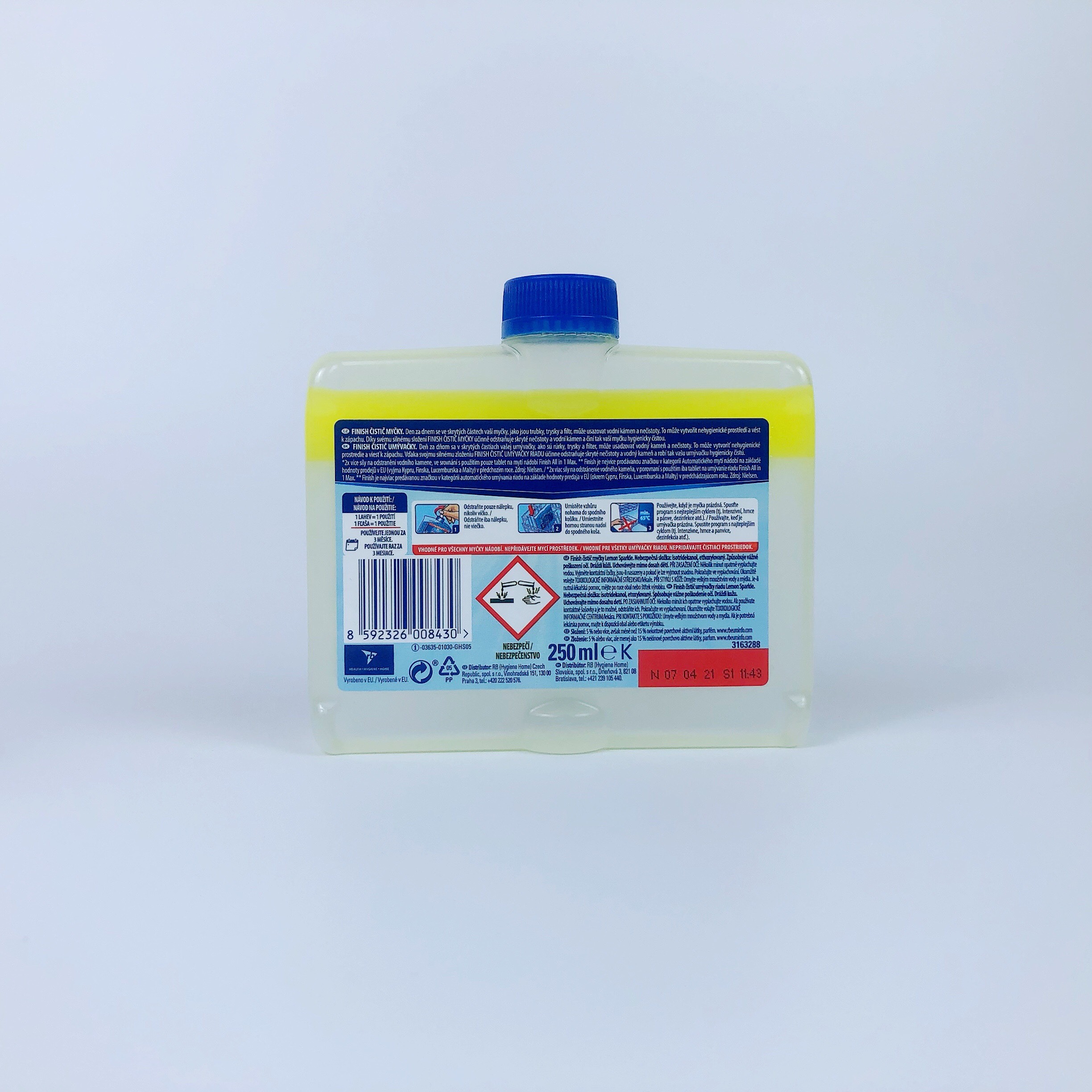Chai Dung Dịch Vệ Sinh Máy Rửa Chén Bát Finish chai 250ml