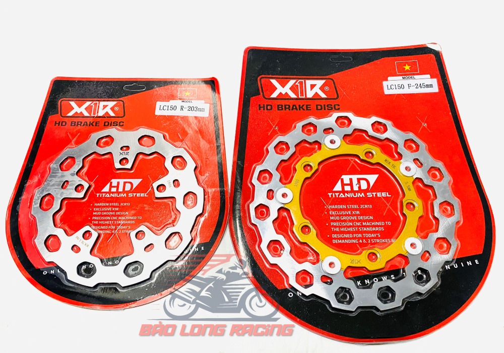 Cặp đĩa X1R lòng vàng gắn xe máy Exciter 150,Mxking phụ kiện xe máy