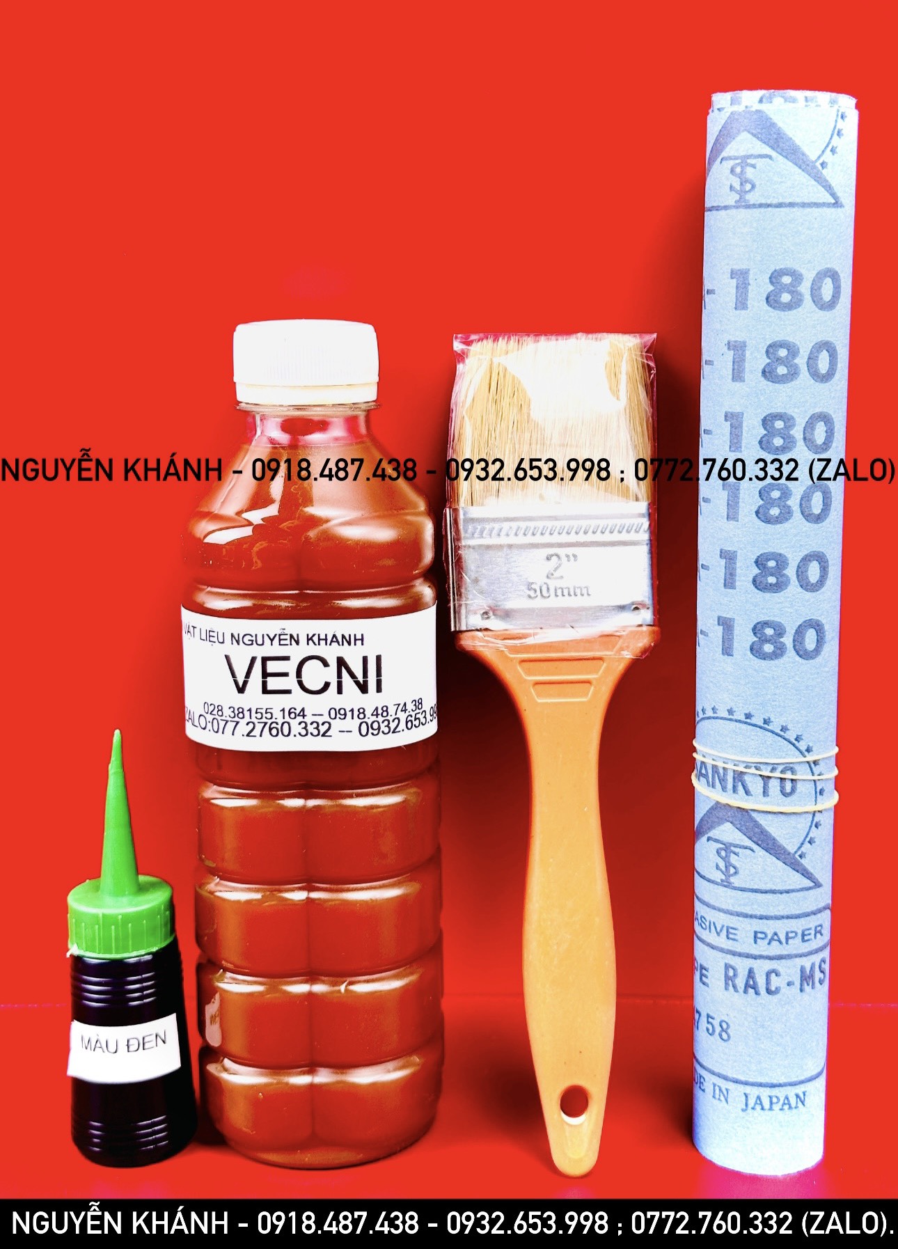 Combo vecni đánh bóng gỗ và màu ( cánh gián , vàng ,đen,đỏ,cam,xanh dương, xanh lá)