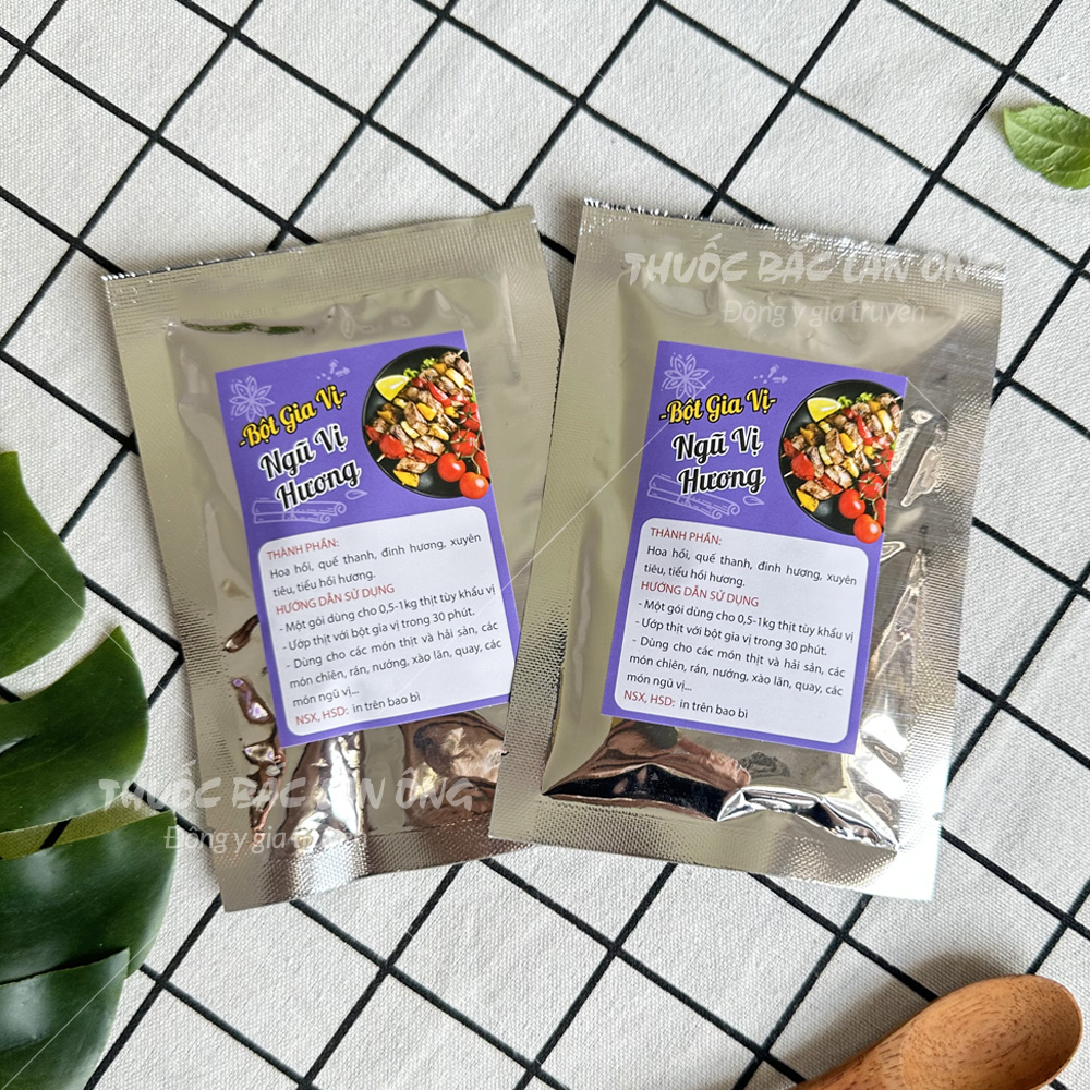 Bột ngũ vị hương, bột gia vị nấu ăn, dùng cho chiên, xào, tẩm ướp thịt nướng thơm ngon, chuẩn vị