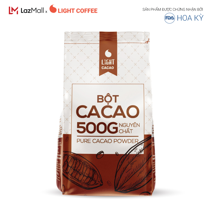 Bột cacao làm bánh nguyên chất 100% - Light cacao - 500gr