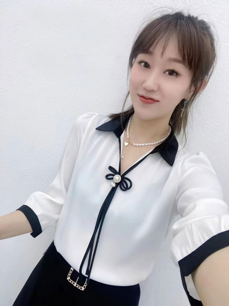 ÁO KIỂU B0077 CÓ NHẬN MAY THEO YỀU