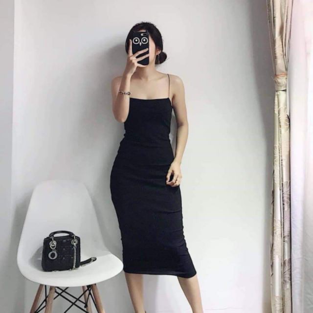Váy Body 2 Dây Chun Dáng Ngắn