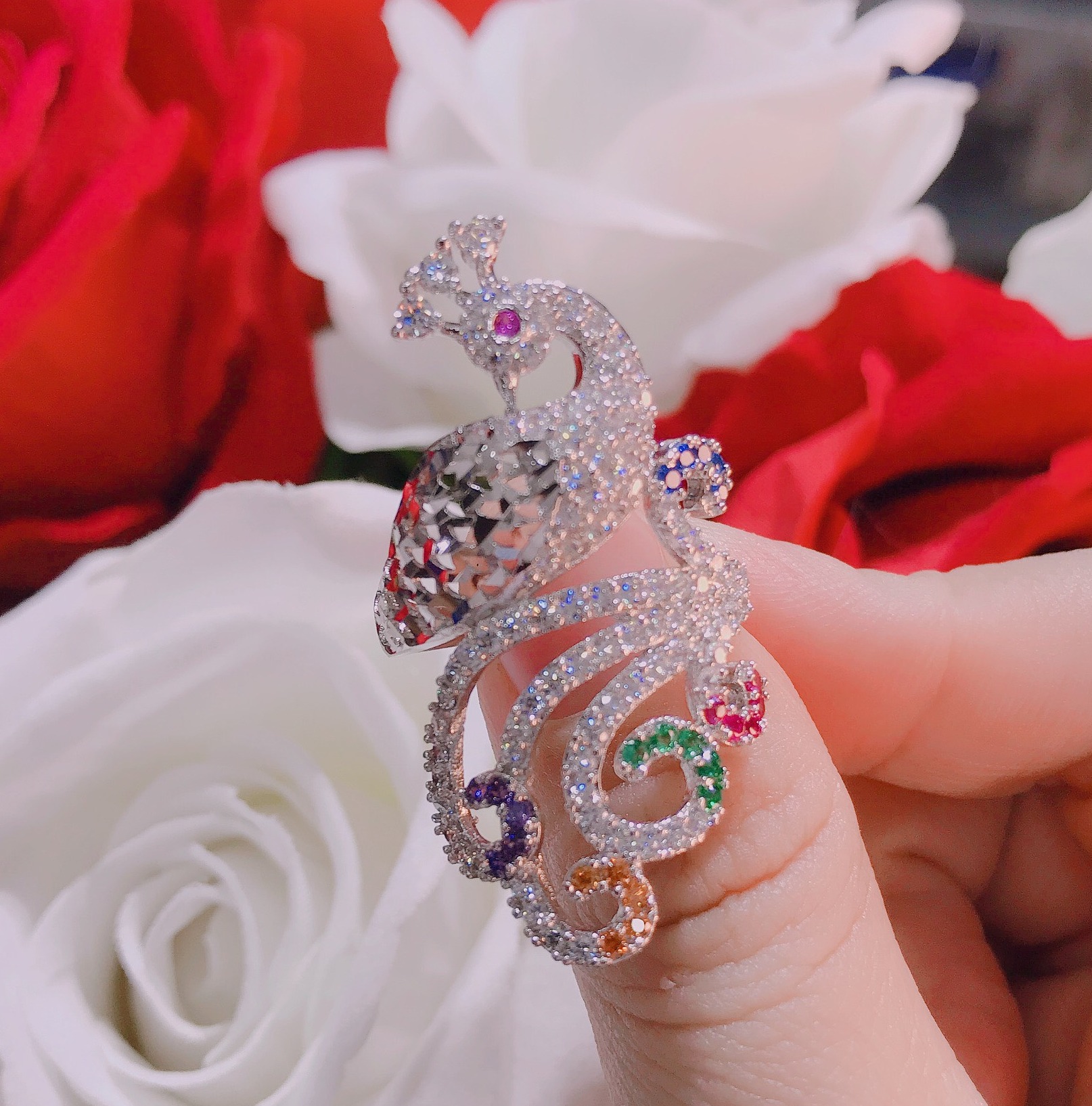 Beautiful women ring, white gold ring, sterling silver ring, luxury Phale ring, luxury diamond ring, 24K non gold ring, wedding gold ring, feng Shui stone ring women's fashion ring-jewelry Gado nm04111 not black guaranteed