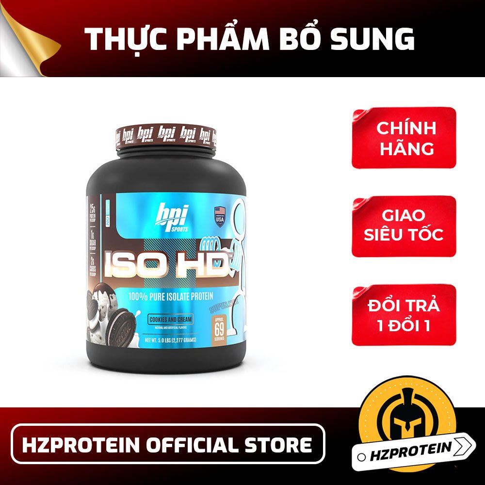 BPI ISO HD ISOLATE WHEY - MUSCLE DEVELOPMENT PROTEIN SUPPLEMENT (5 LBS)