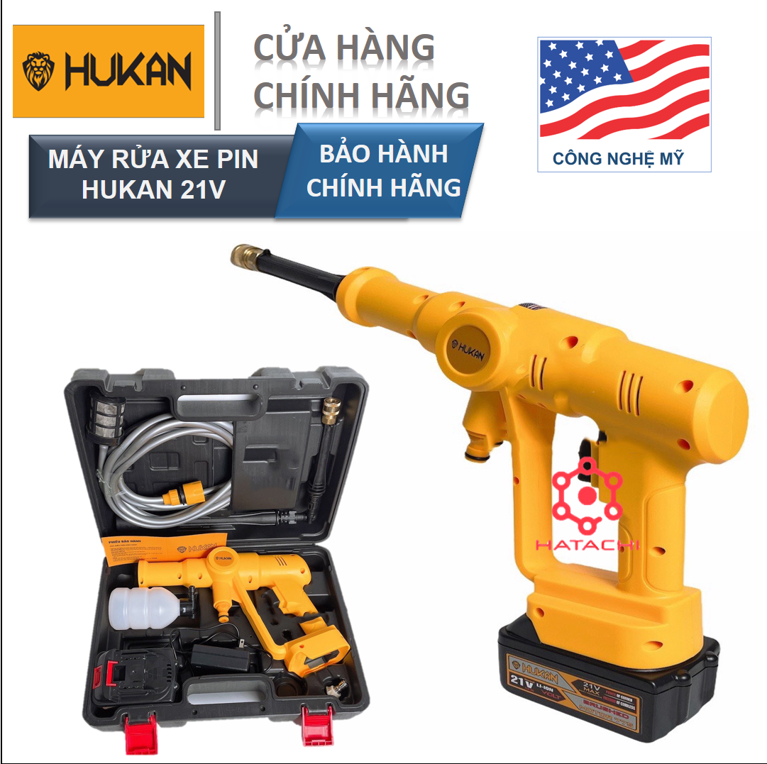 [FreeshipMAX] Máy rửa xe pin Hukan - Máy rửa xe pin Hukan
