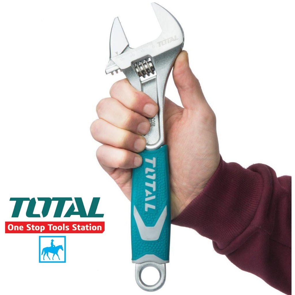Cờ lê mỏ lết 200mm 8inch mở rộng 30mm total tht101086 hadw131088