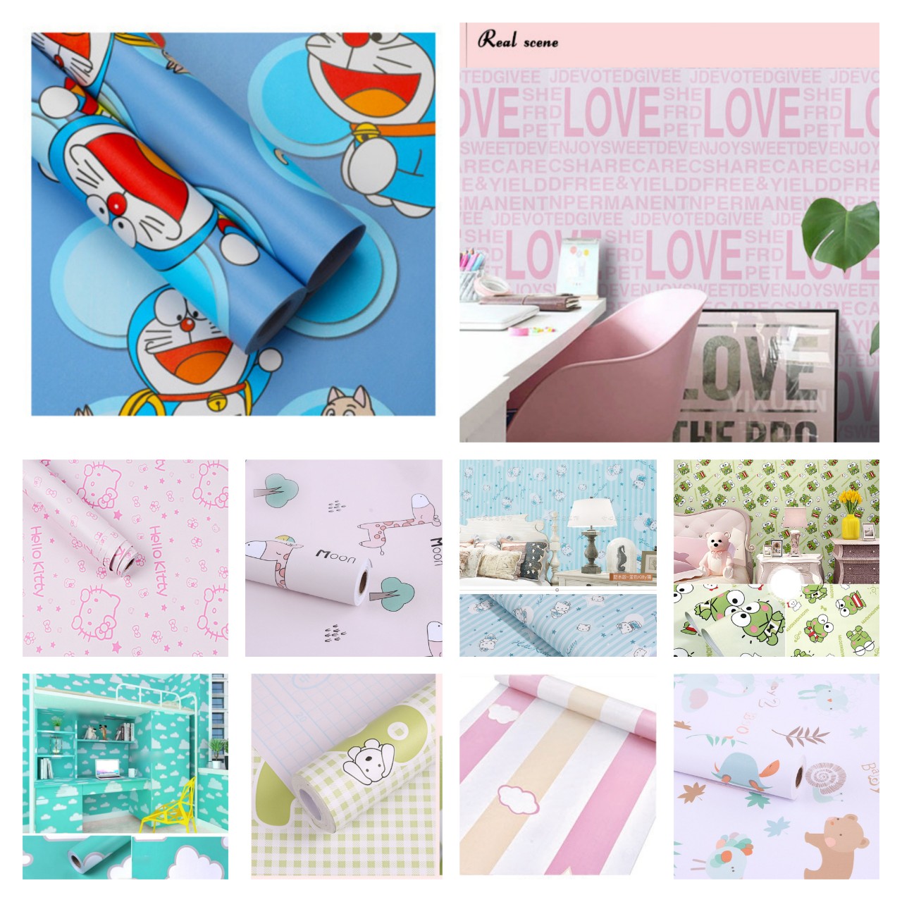 Decal giấy dán tường cho trẻ em BST02 CUỘN 5M
