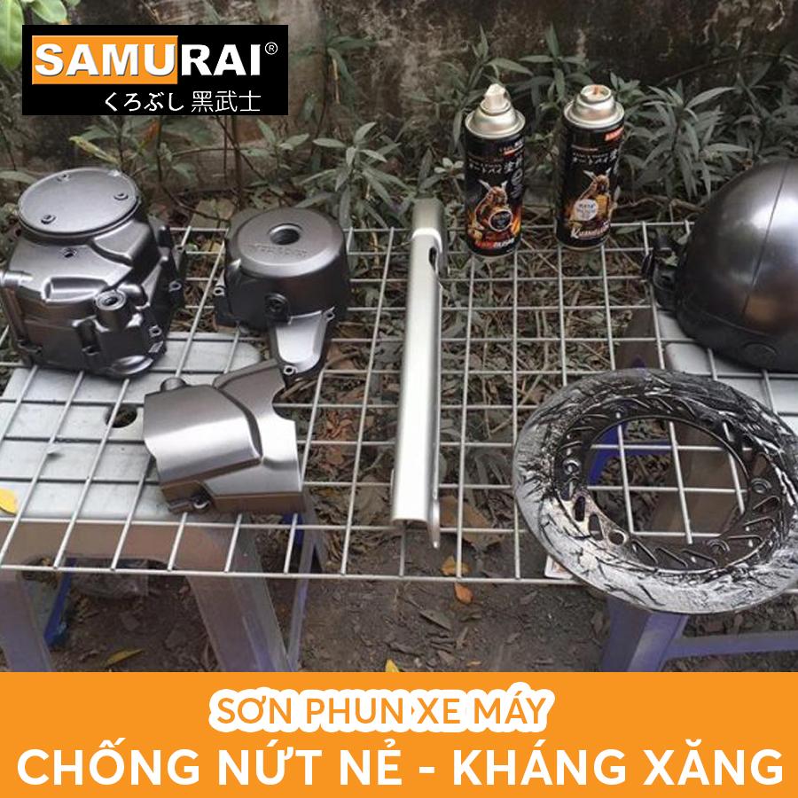 Chai sơn màu xám tối K414 sơn xịt Samurai