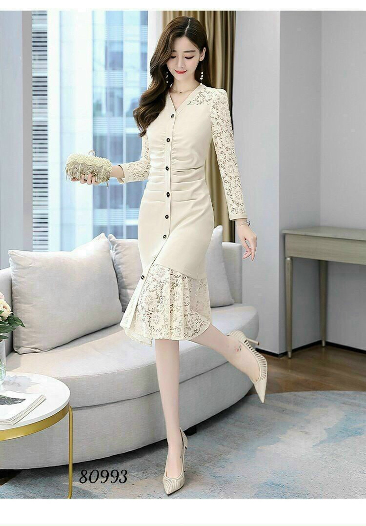 Đầm umi phối ren siêu xinh th21