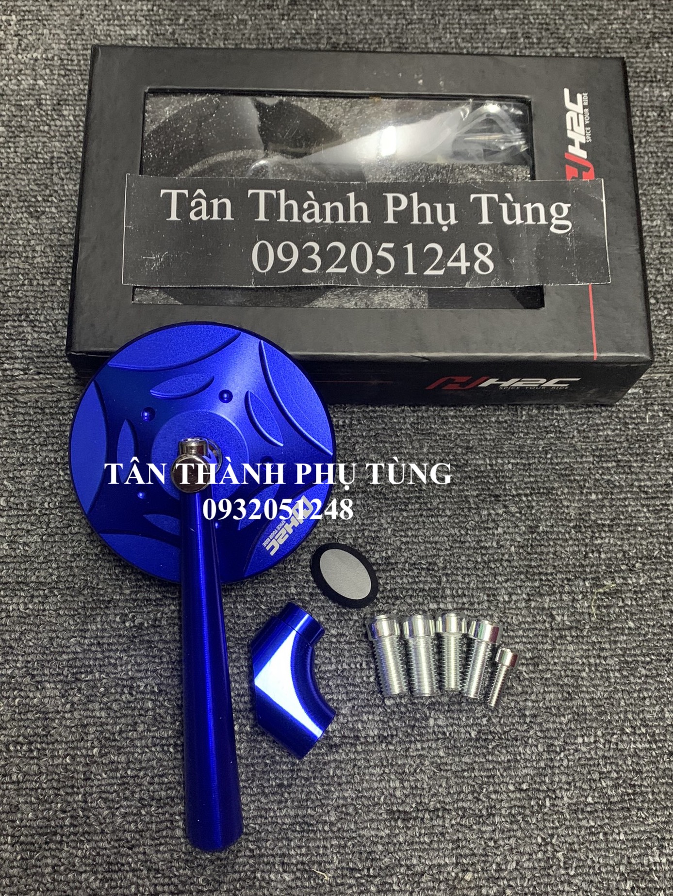 Kính chiếu hậu H2C nhôm CNC kiểu tròn