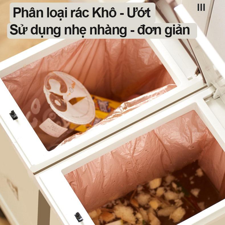 Thùng rác 2 ngăn, 40 lít , phân loại rác riêng biệt