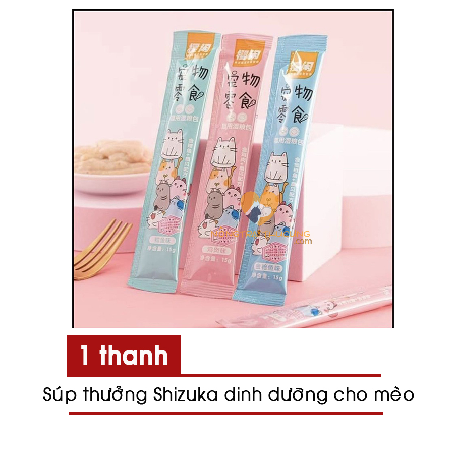 Súp Thưởng Cho Mèo Shizuka giá siêu rẻ (1 thanh 15gr) - [Nông Trại Thú Cưng]