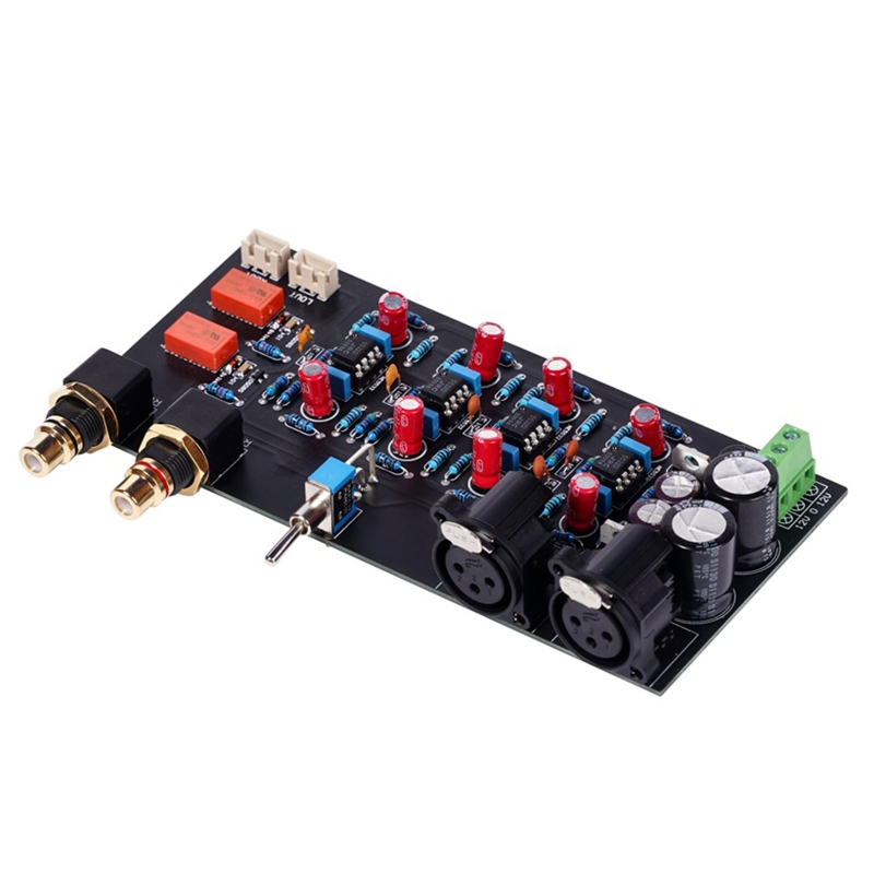 Cân bằng XLR không cân bằng RCA một đầu để cân bằng đầu ra Preamp jrc5532 OP amp phụ kiện bảng tiền khuếch đại âm thanh nổi