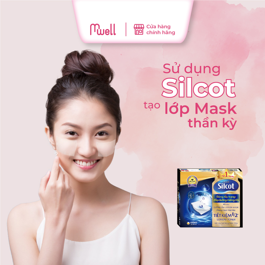 Bông Tẩy Trang Silcot Đắp Dưỡng Miếng Đôi 40 miếng/hộp