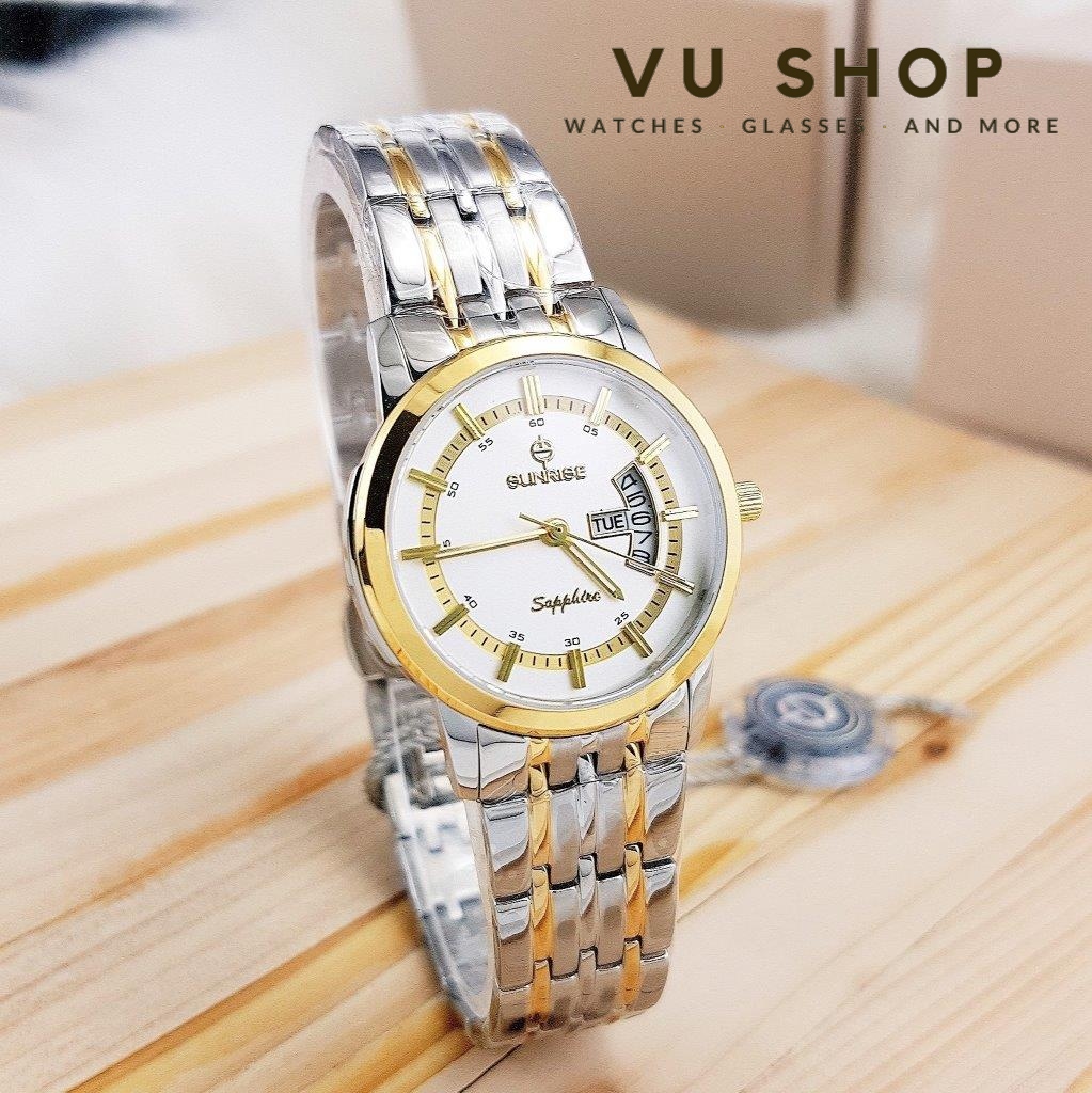 SUNRISE DM787SWA COUPLE WATCH - SAPPHIRE GLASS (SILVER)