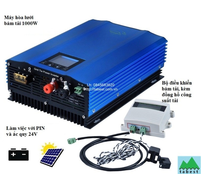 Máy hòa lưới điện mặt trời bám tải GT1000, LCD