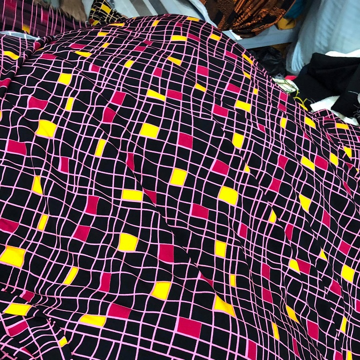 Cotton Elastic Fabric with Striped Patterns in Various Colors Atm18 - Multi-Purpose Sewing Material