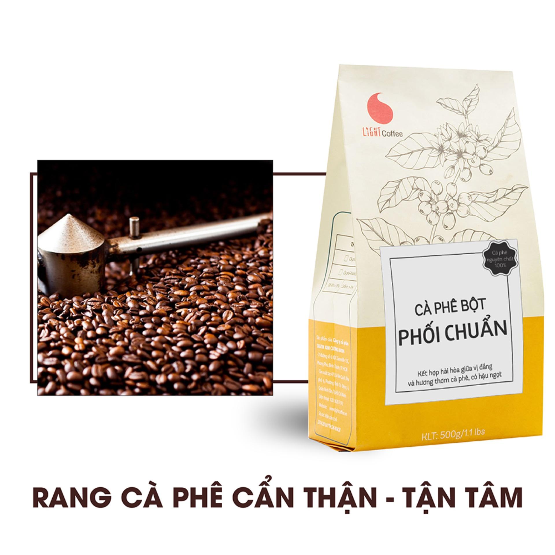 Cà phê bột Phối chuẩn - Light Coffee - 500gr - cà phê nguyên chất 100%