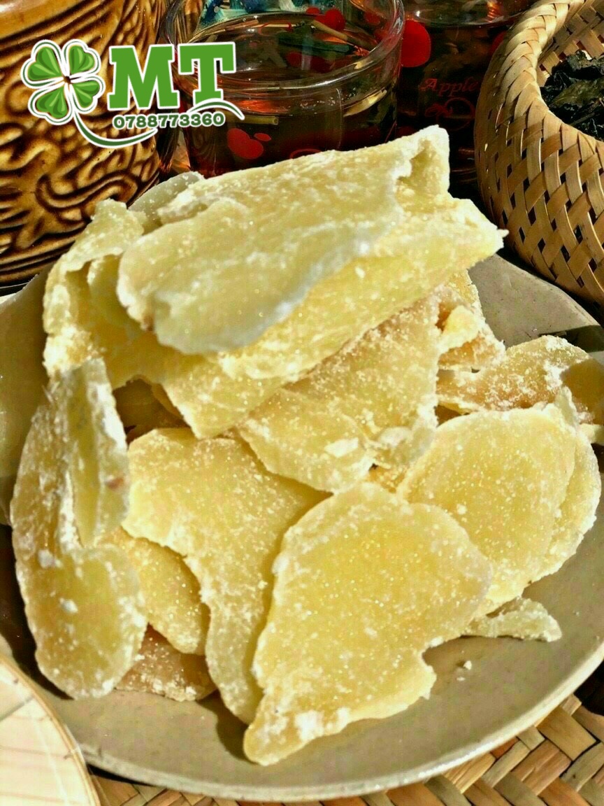 Mứt gừng miếng  Bến Tre 500g (Mứt gừng lát nhà làm không tẩy trắng)