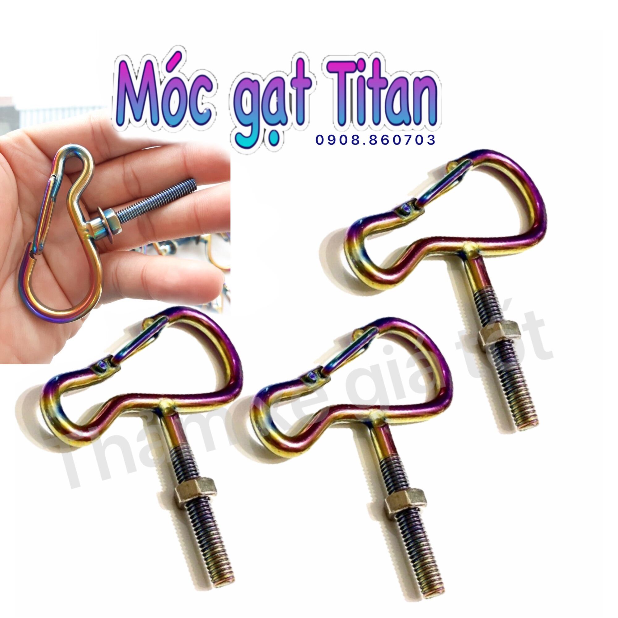 Móc inox, titan treo đồ xe máy titan cứng cáp
