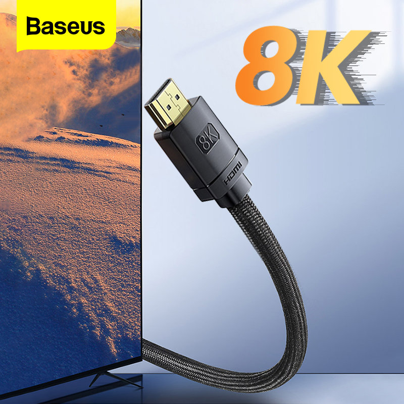 Baseus HDMI 8K to HDMI 8K Cable 48Gbps Digital Cable for Xiaomi Mi Box PS5 PS4 PC TV Box Splitter Switch HDMI 2.1 8k/60Hz 4K/120Hz