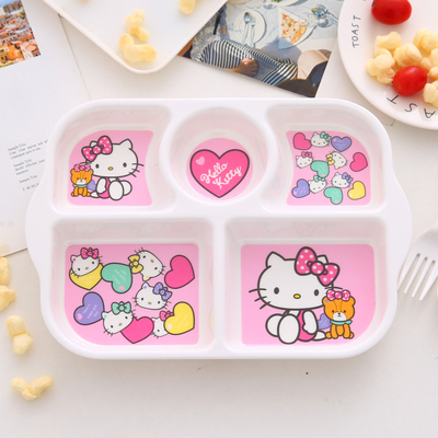 Khay nhựa ăn dặm cho bé hình Hello Kitty