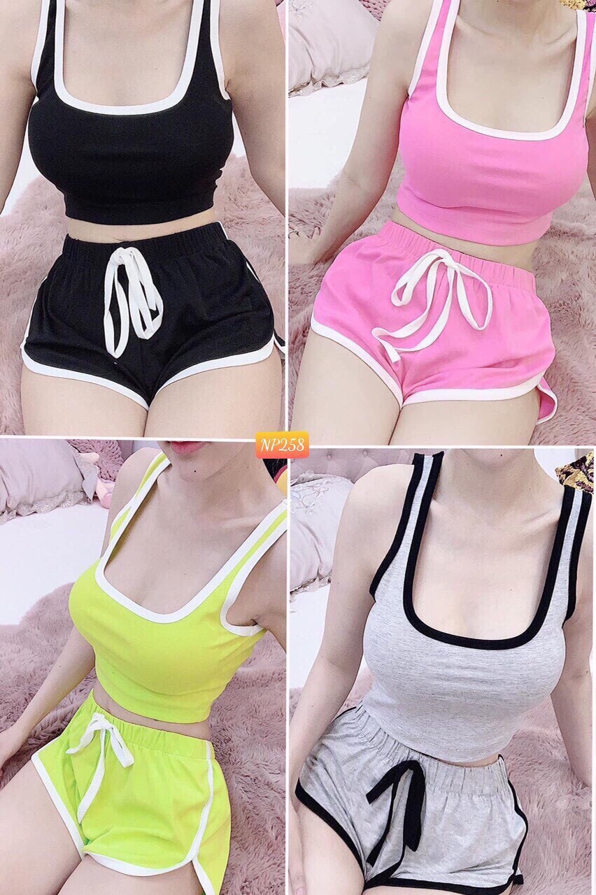 set bộ đùi xinh mát mẻ mặc nhà chất cotton mềm