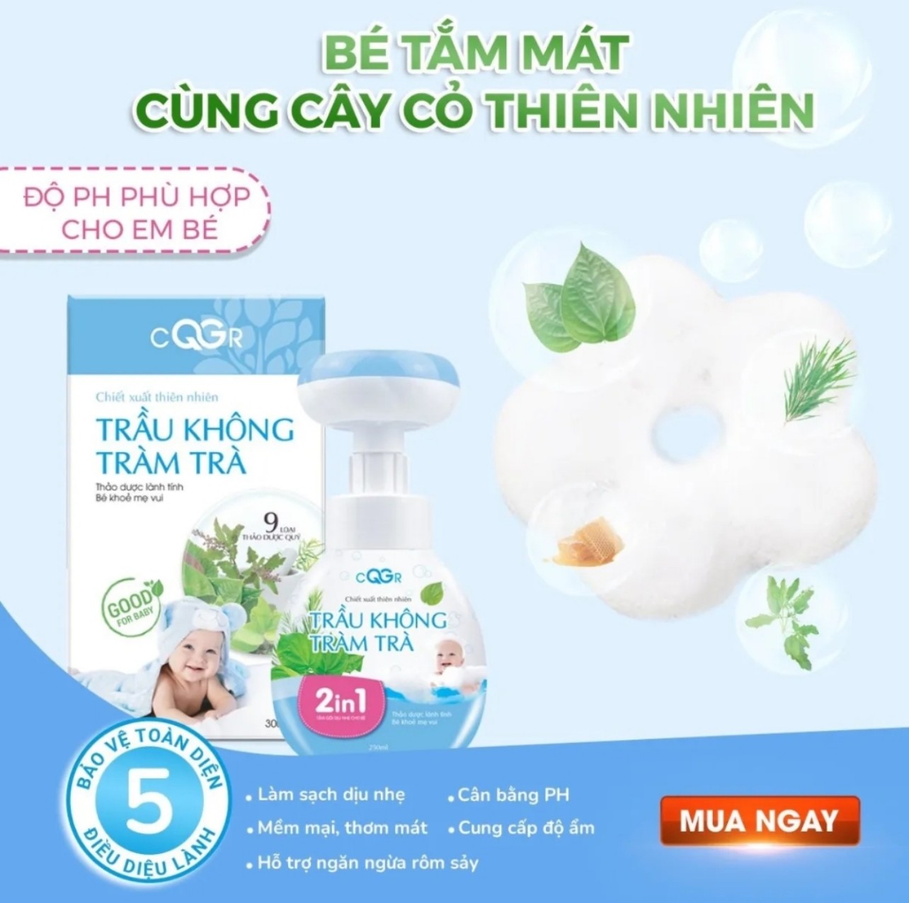 Sữa Tắm Em Bé - Trầu Không Tràm Trà Motree