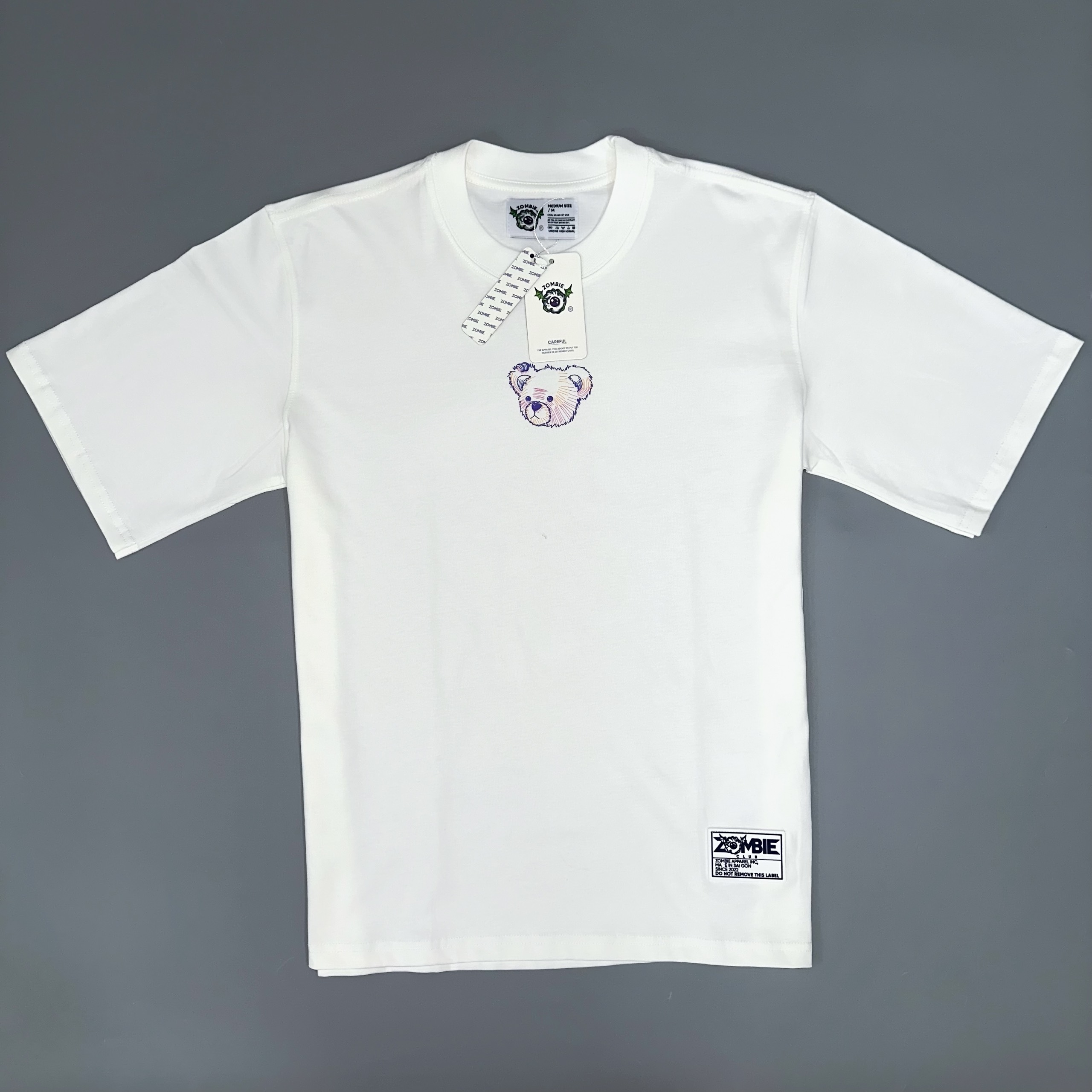 Áo thun Zombie Club Bear Zombie vải thun cotton 100% định lượng 250gsm ZB027