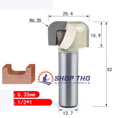 Mũi phay Tideway đánh rãnh bo tròn LC0501