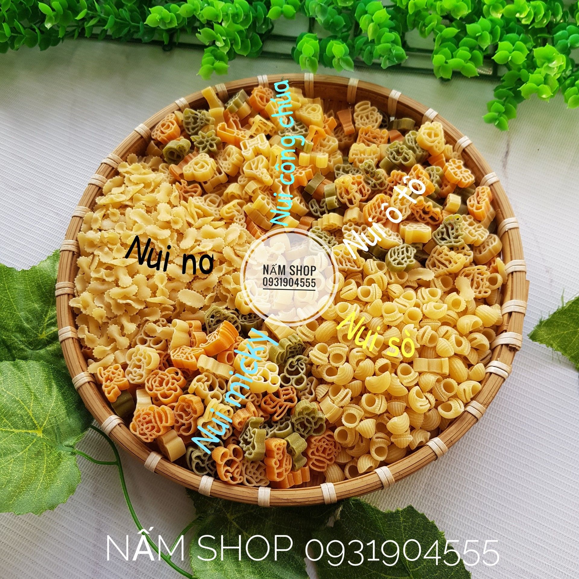 Nui hữu cơ các loại cho bé ăn dặm