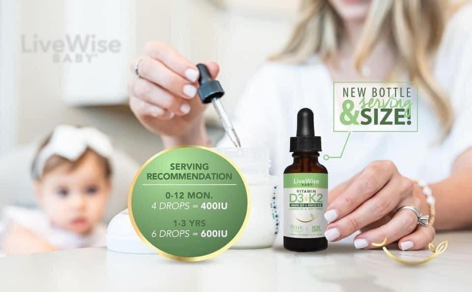 [Có sẵn] [Chính hãng] Vitamin D3K2 LiveWise Baby Mỹ