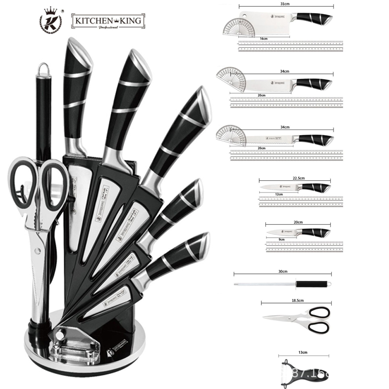 Bộ Dao , Bộ Dao Kéo Nhà Bếp Đa Năng Thép Kháng Khuẩn Cao Cấp Kitchen King